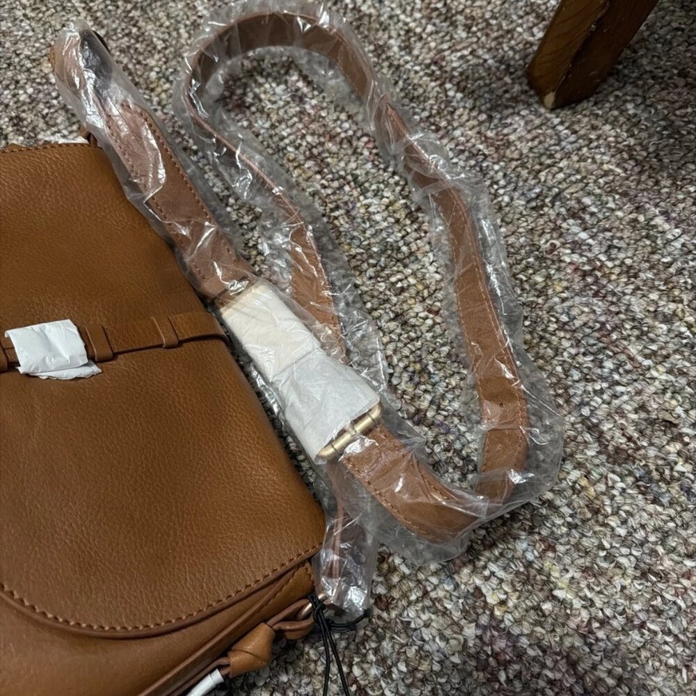 Foley+Corinna Lea Saddle Bag - Honey Brown - FC163071 - NWT & COA - Picture 8 of 11